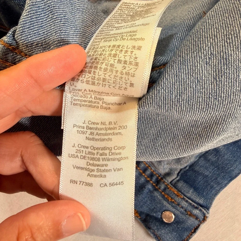 Crewcuts Denim Jacket Kids Size 10 Blue Re-Imagined Stretch Preppy Layering Fall